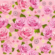 Flower texture with roses seamless N3