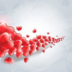 wave of group hearts