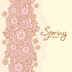 Cute floral romantic card Spring background