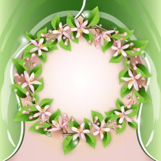 Delicate floral wreath