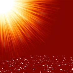 Little hearts on red and light EPS 8