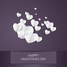 Valentine's card with text and heart shape Vector ilustration N38