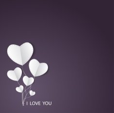Valentine's card with text and heart shape Vector ilustration N39