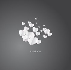 Valentine's card with text and heart shape Vector ilustration N41