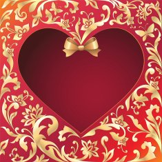beautiful Valentine's day heart shaped greeting banner