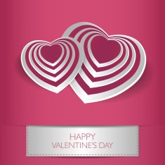 Valentine's card with text and heart shape Vector ilustration N42