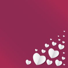 Valentine's card or background with heart shape Vector ilustration