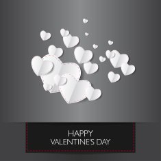 Valentine's card with text and heart shape Vector ilustration N44