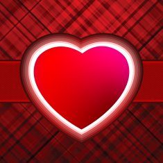 Red glow heart Valentines day card with EPS 8 N2
