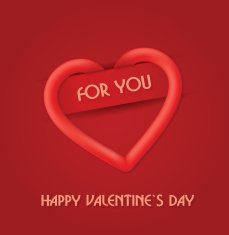 Red Valentine card N3