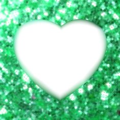 Green frame in the shape of heart EPS 8