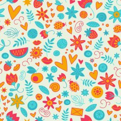Seamless doodle love N2