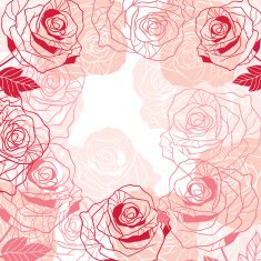 Floral background with pink roses Vector illustration N3