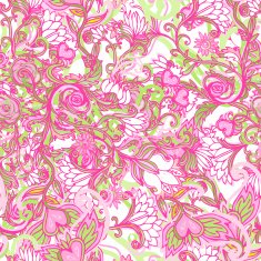 Cute pink floral seamless pattern background