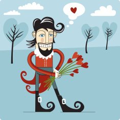 Valentine Casanova with flowers