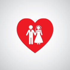 Wedding Married Couple Icon N2
