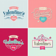 set of vintage lettering backgrouns