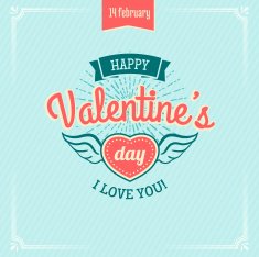 Valentine's day vintage lettering background N7