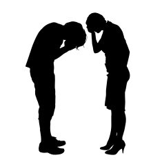 Vector silhouette of a couple N126
