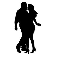 Vector silhouette of a couple N127