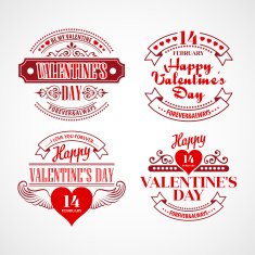 Typography Valentine's DayVector illustration N2