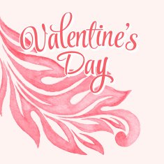 Vector watercolor postcard Valentine's Day N2