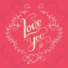 Love you hand-lettering card