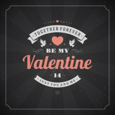 Happy Valentine's day Greeting Card Vintage Vector Background N10