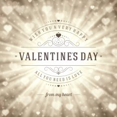 Happy Valentine's day Greeting Card and Bokeh N23