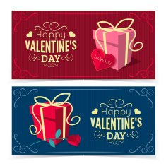 Saint Valentine Day banners N8
