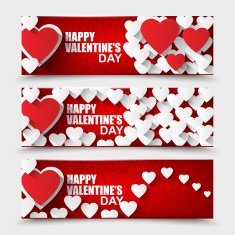 Collection Happy Valentines Day banners