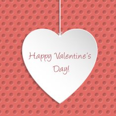 Simple Valentine Day greeting card