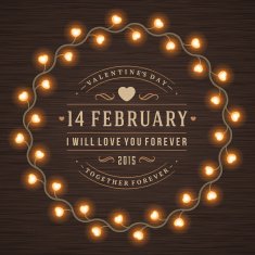 Happy Valentine's Day Glowing Decoration Light Bulbs N16