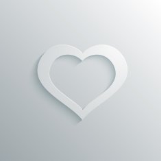 3d abstract paper heart