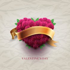 valentine's day card with roses N10