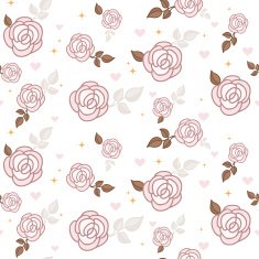 Seamless pattern of roses N15