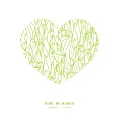 Vector abstract swirls texture heart silhouette pattern frame