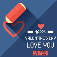 Happy Valentine's illustration in flat style N10
