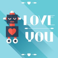 Happy Valentine's illustration in flat style N13