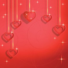 Heart shapes on the abstract background to Valentine's day