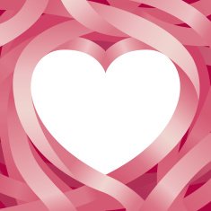 Heart Shape and Ribbon Background N2