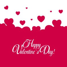 Happy Valentines Day card with heart Vector illustration N82