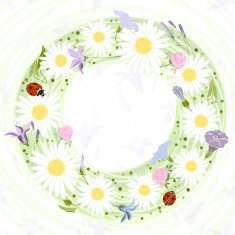 Vector frame Illustration with floral wreath N2
