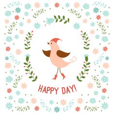 Cute little bird vector illustration N2