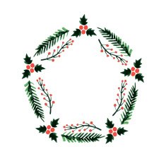 Christmas frame new year wreath