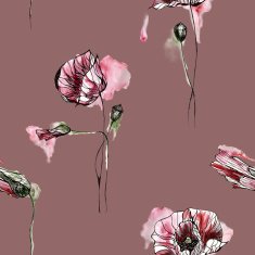 Seamless floral pattern with poppy N6