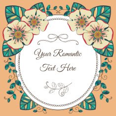 Vintage card with floral elements N2