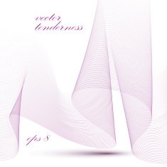 Romantic decorative wavy template vector background with light