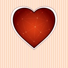 Love background with heart circles and lines N3
