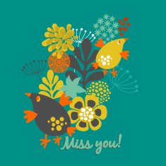 Miss you card cover